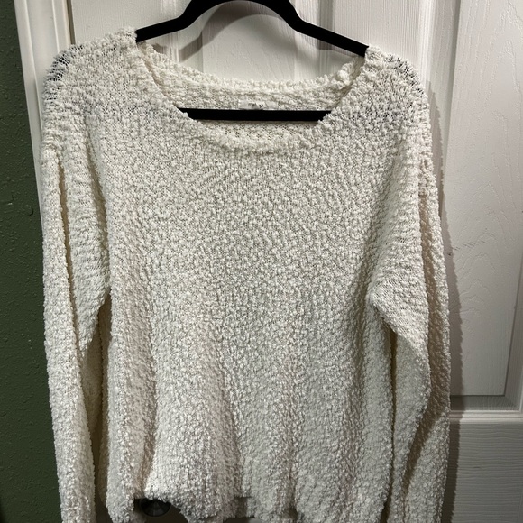 🍂Maurices Cream Textured with Gold Accents Oversized Sweater - Picture 1 of 6